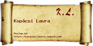 Kopácsi Laura névjegykártya