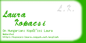 laura kopacsi business card